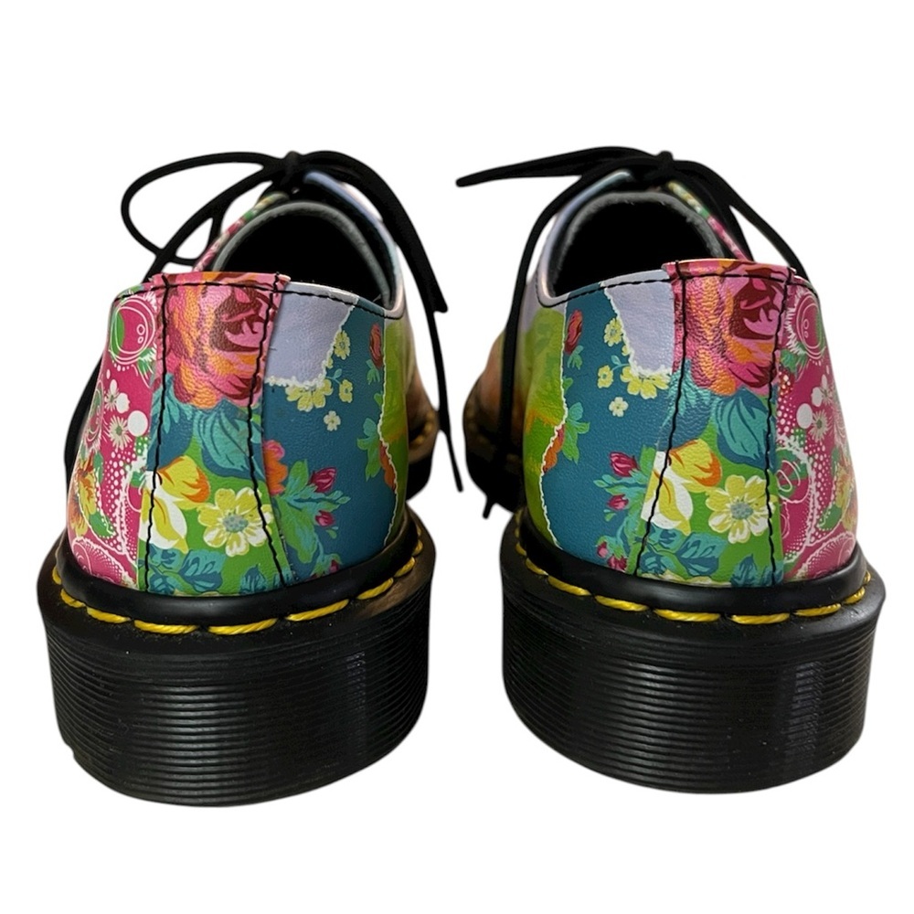 Dr. Martens Smiths Daze Lace Up Oxford Floral Cat Print Shoes Ladies Size 7 EUC - Picture 4 of 8